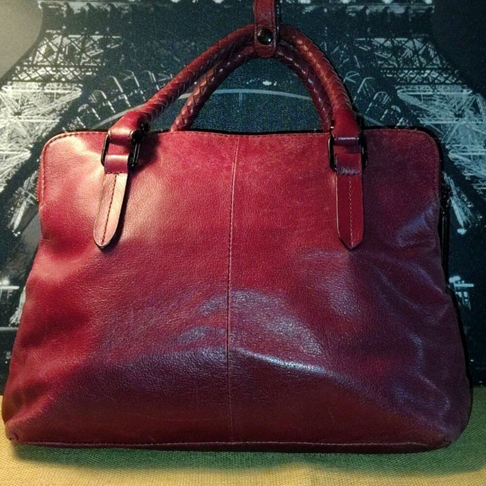 EILLOTT LUCCA GENEVIEVE CABERNET LEATHER PURSE - Picture 3 of 10